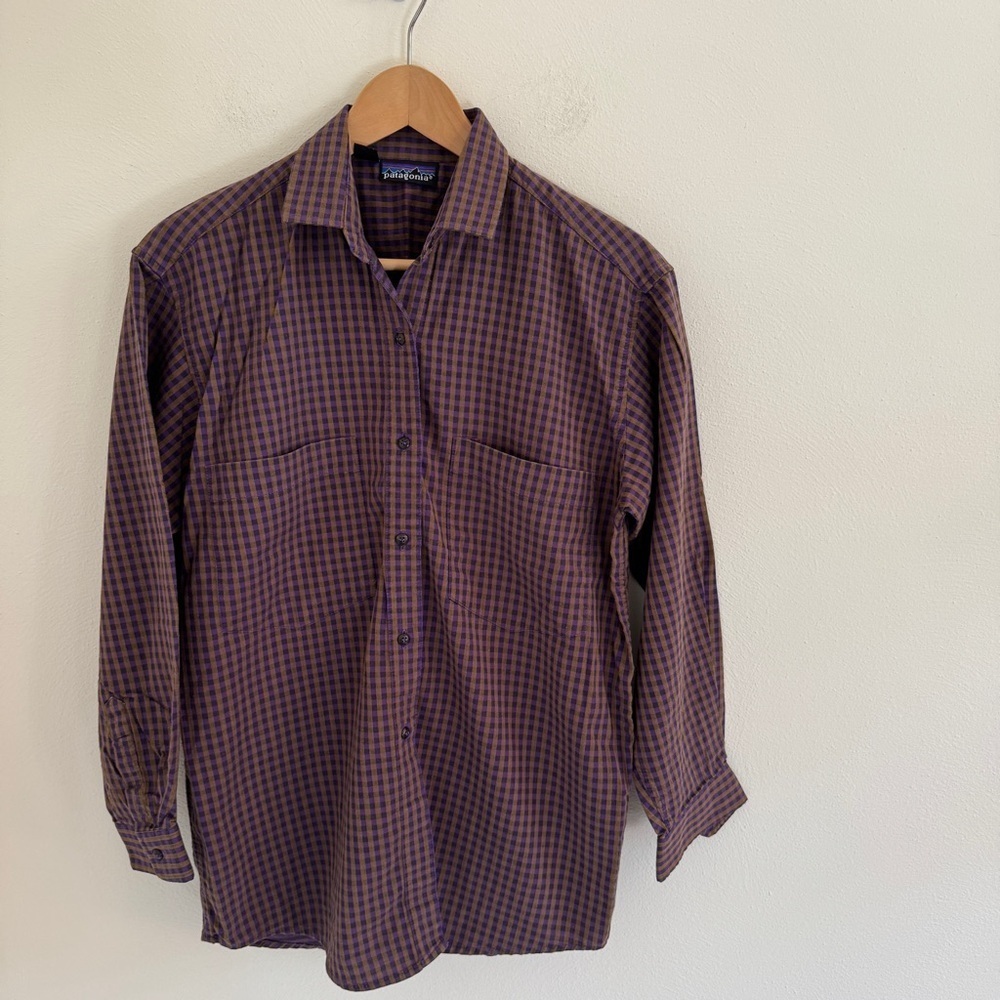 Patagonia Women’s Purple Plaid Shirt Small